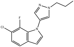 6-क्लोरो-7-फ्लोरो-1-(1-प्रोपिल-1एच-पाइराजोल-4-वाईएल)-1एच-इंडोल कैस नं. : 1782070-67-0